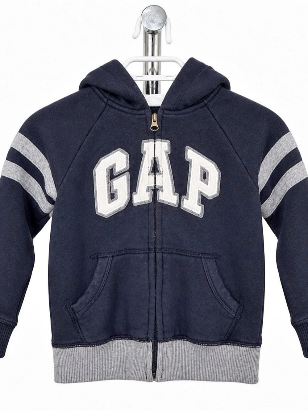 Baby Gap Navy Varsity Logo Full Zip Hoodie Size 5